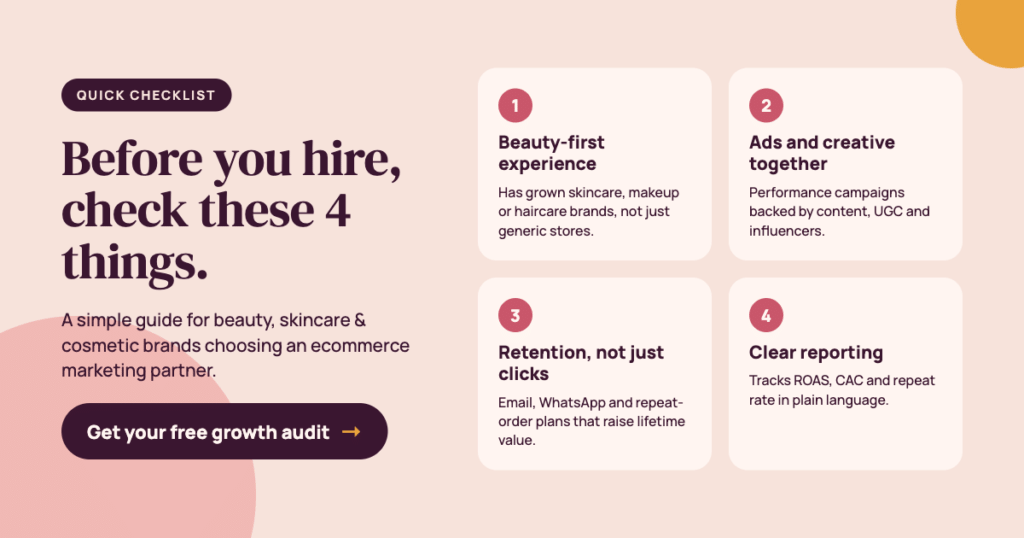 Checklist before hiring an Ecommerce Ads Agency.